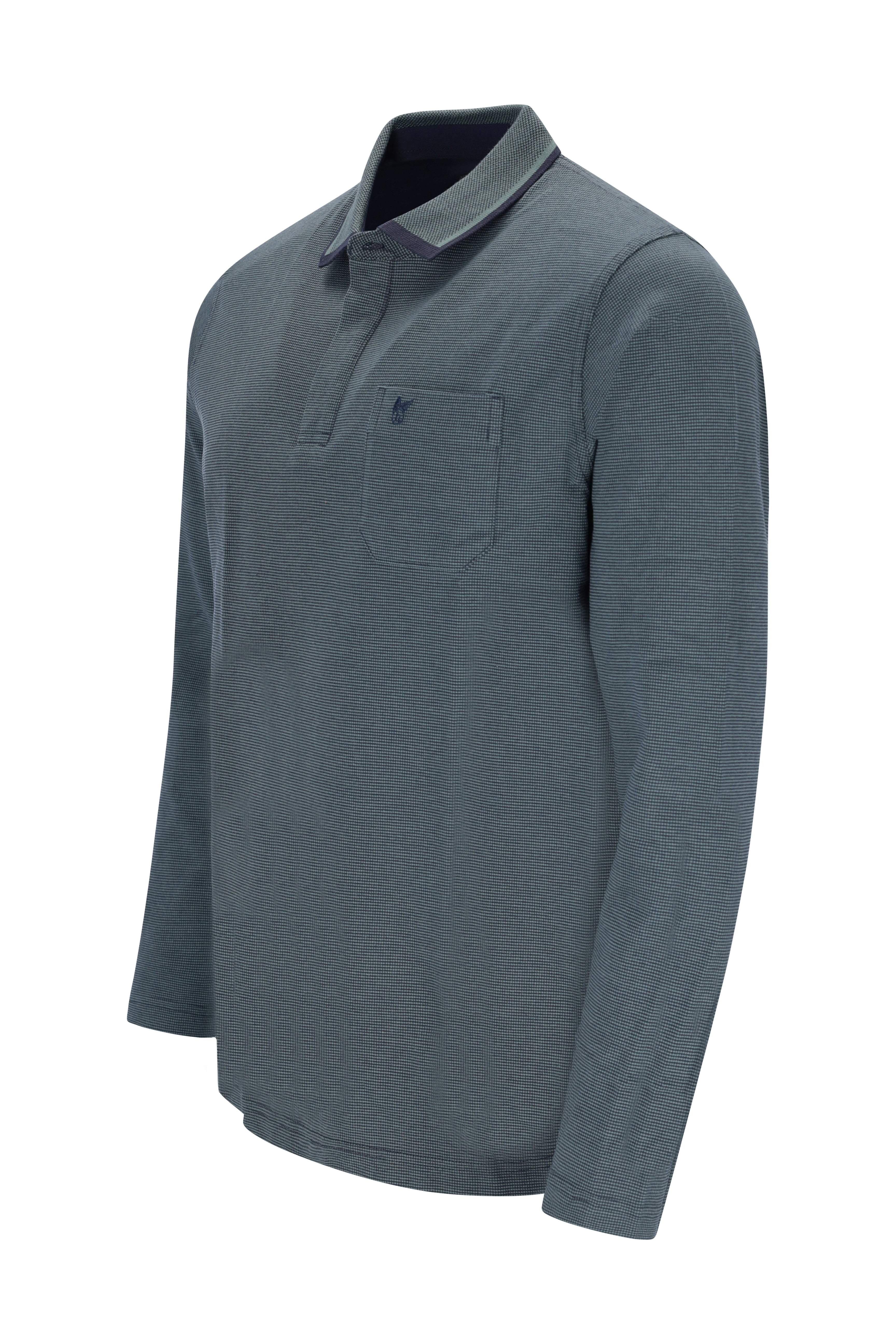 Poloshirt in Minimaljacquard allover - stay fresh-Qualität