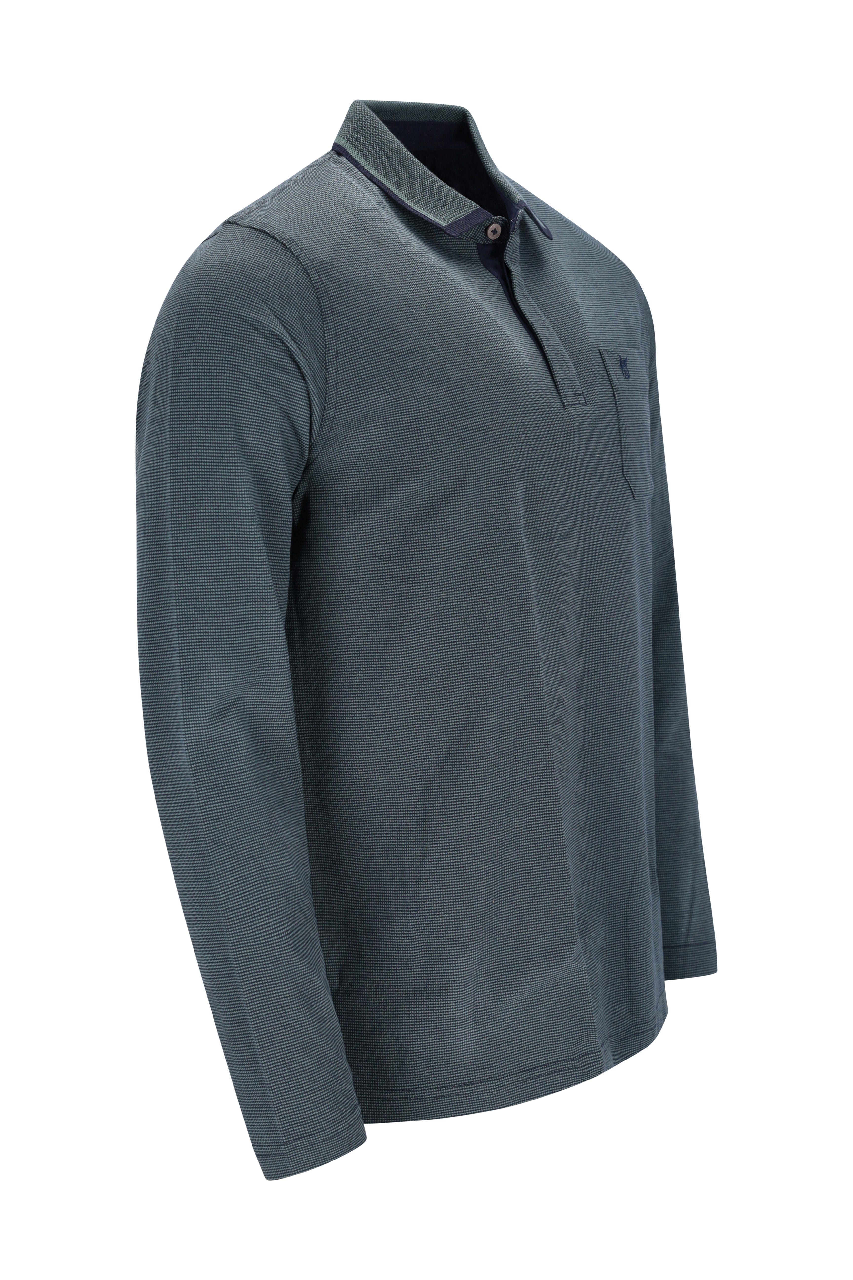 Poloshirt in Minimaljacquard allover - stay fresh-Qualität