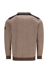 Sweatshirt mit Troyerkragen und Fischgratjacquard allover - stay fresh