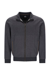 Troyer-Sweatjacke mit durchgehendem Reißverschluss in Strukturmix - stay fresh