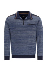 Troyersweatshirt in Melange-Rippe allover - stay fresh-Qualität