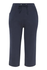 Marineblaue Jogginghose mit Kordelzug im Bund und elastischem Saum.