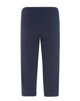 Marineblaue Leggings mit hohem Bund und Seitentaschen.