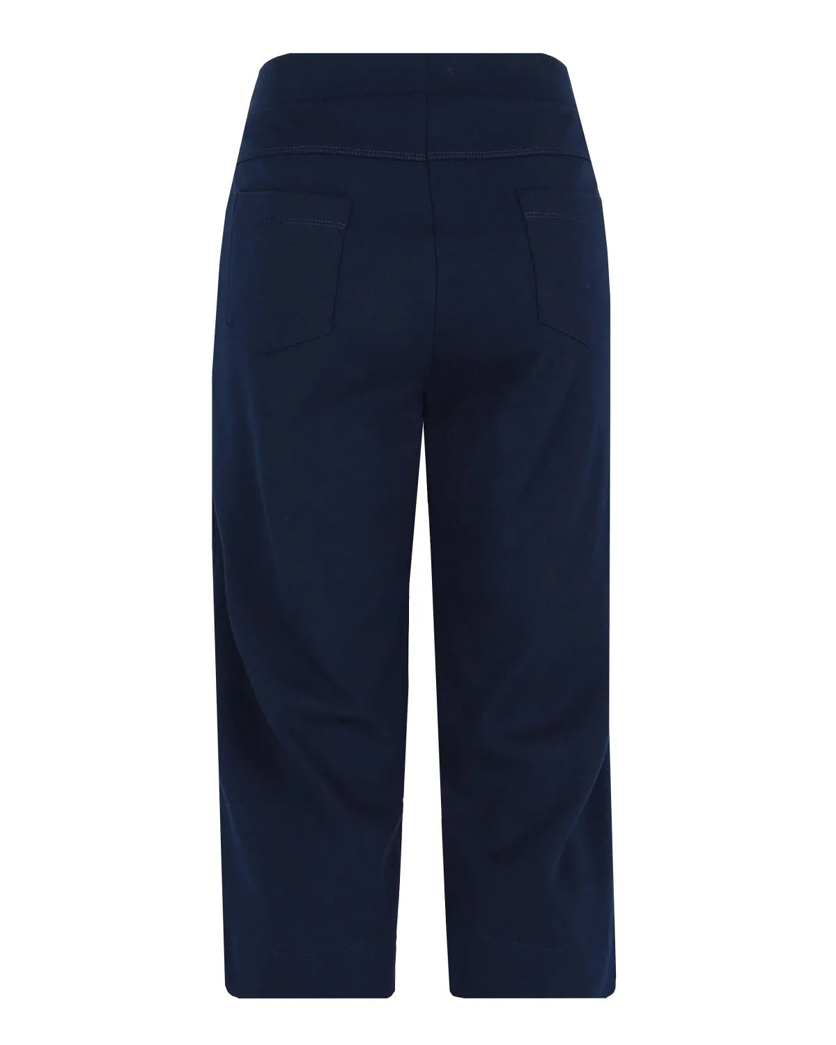 Marineblaue verkürzte Jogginghose mit elastischem Bund und Seitentaschen.