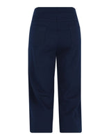 Marineblaue verkürzte Jogginghose mit elastischem Bund und Seitentaschen.