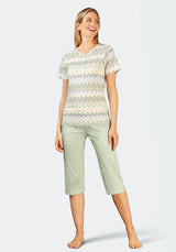 Damen Capri Schlafanzug - 45795-510-40/42 - Hajo Mode