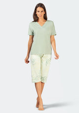 Damen Capri Schlafanzug - 45805-510-52/54 - Hajo Mode