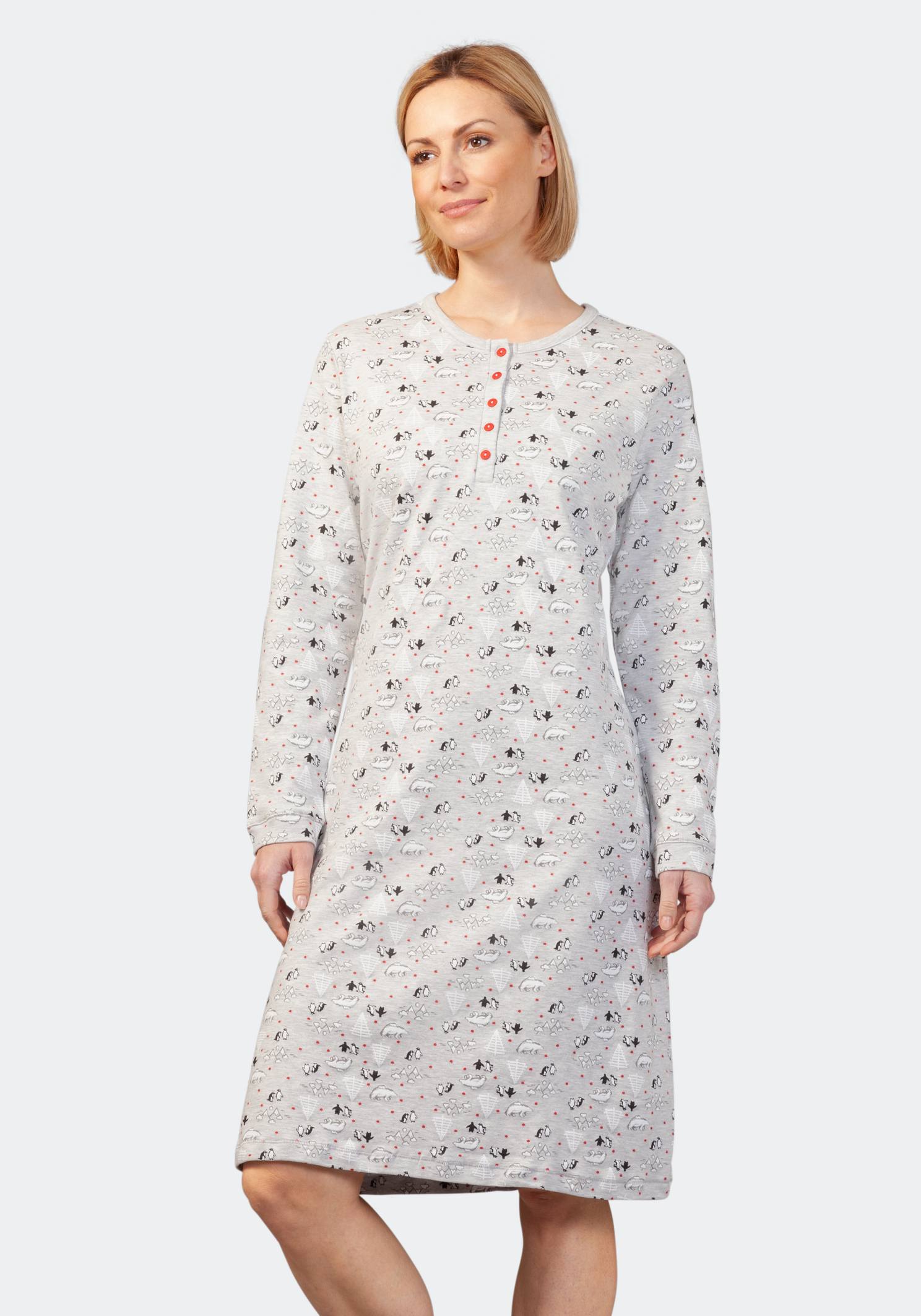 Nachthemd mit Bündchen 105 cm Premium Cotton/Feininterlock - 46081-106-36/38 - Hajo Mode