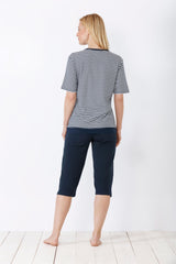 Damen Capri-Schlafanzug, Premium Cotton