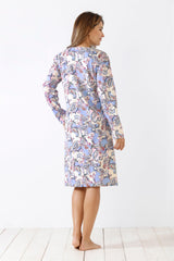 Langärmeliges Nachthemd mit Paisleymuster für Damen.