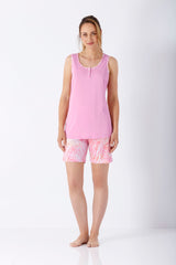 Damen Schlafanzug Shorty Träger Klima-Soft®