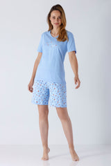 Damen Schlafanzug Shorty Premium Cotton