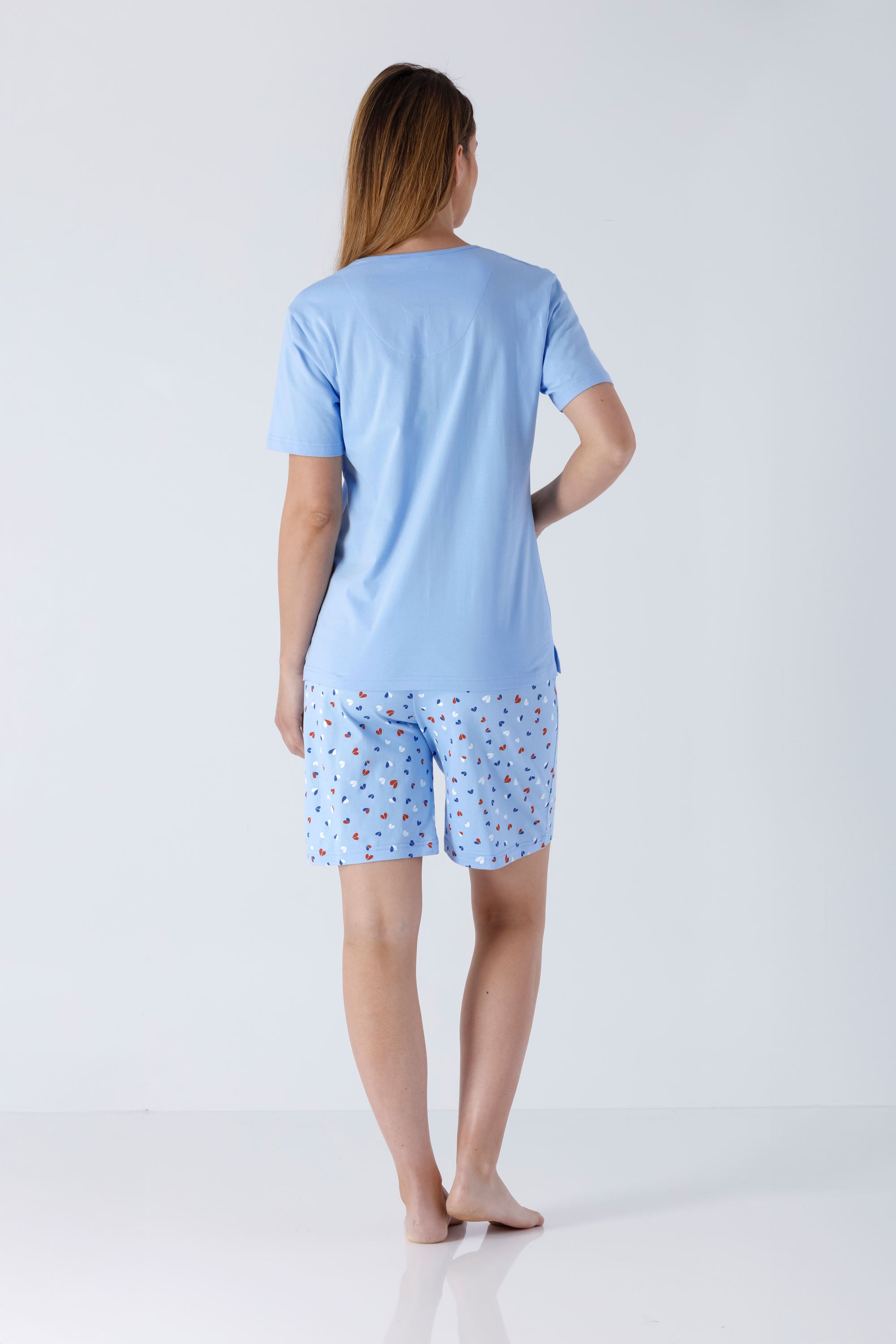 Damen Schlafanzug Shorty Premium Cotton