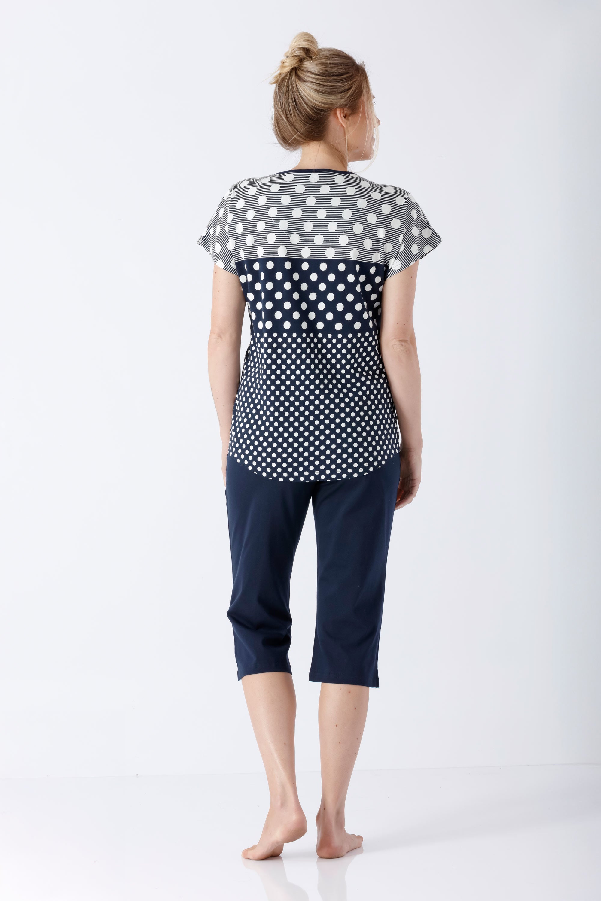 Damen Schlafanzug Capri Premium Cotton