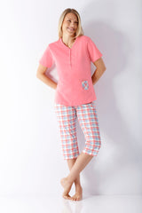 Damen Schlafanzug Capri Premium Cotton