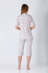 Damen Schlafanzug Capri Premium Cotton