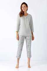 Damen Schlafanzug 7/8 Premium Cotton
