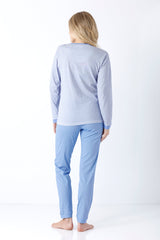 Damen Schlafanzug mit Bündchen Premium Cotton