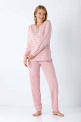 Damen Schlafanzug mit Bündchen Premium Cotton