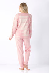 Damen Schlafanzug mit Bündchen Premium Cotton