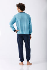 Herren Schlafanzug mit Bündchen Klima-Light®