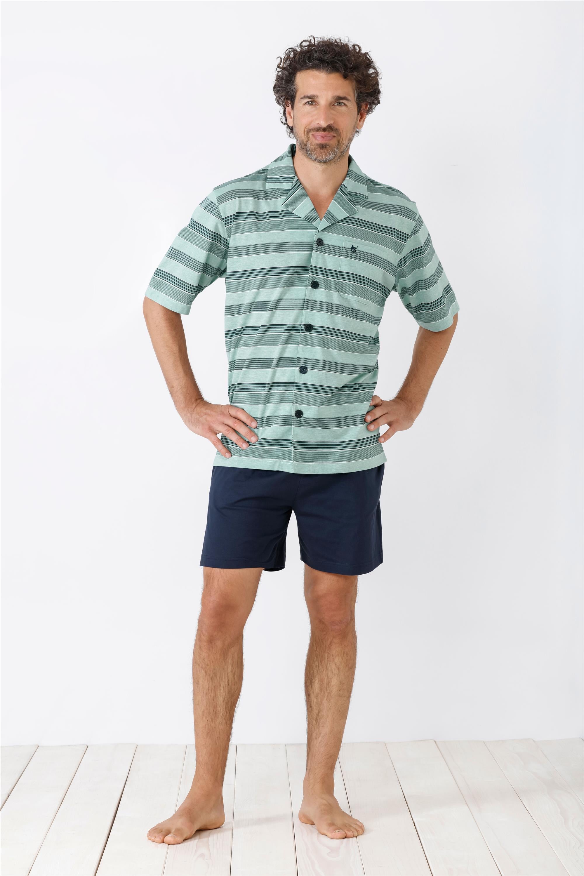 Herren Shorty-Pyjama, Klima-Komfort