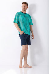Herren Schlafanzug Shorty Premium Cotton
