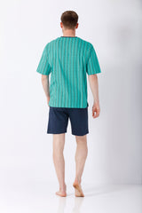 Herren Schlafanzug Shorty Premium Cotton