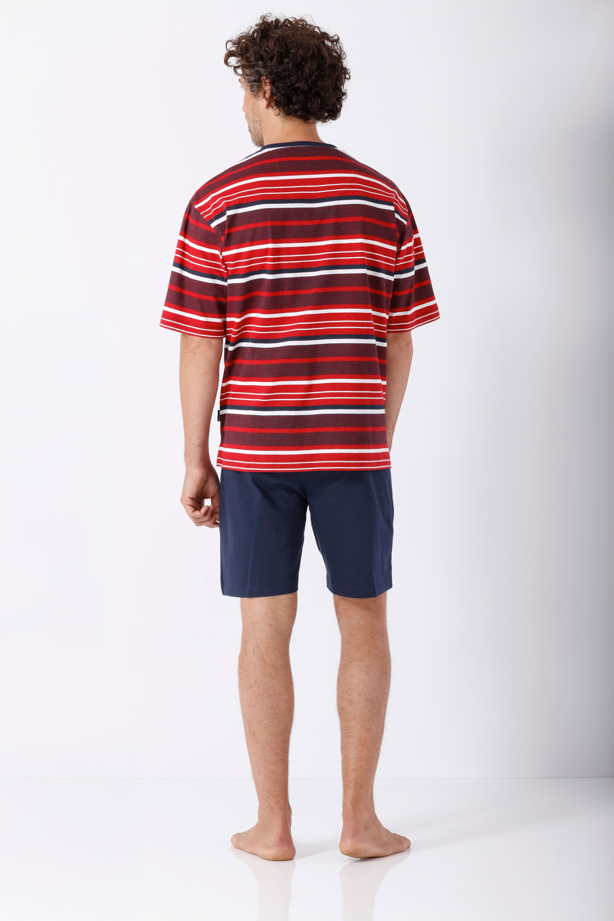 Herren Schlafanzug Shorty Premium Cotton