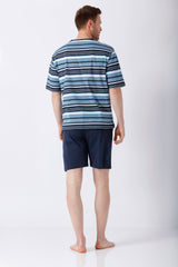 Herren Schlafanzug Shorty Premium Cotton