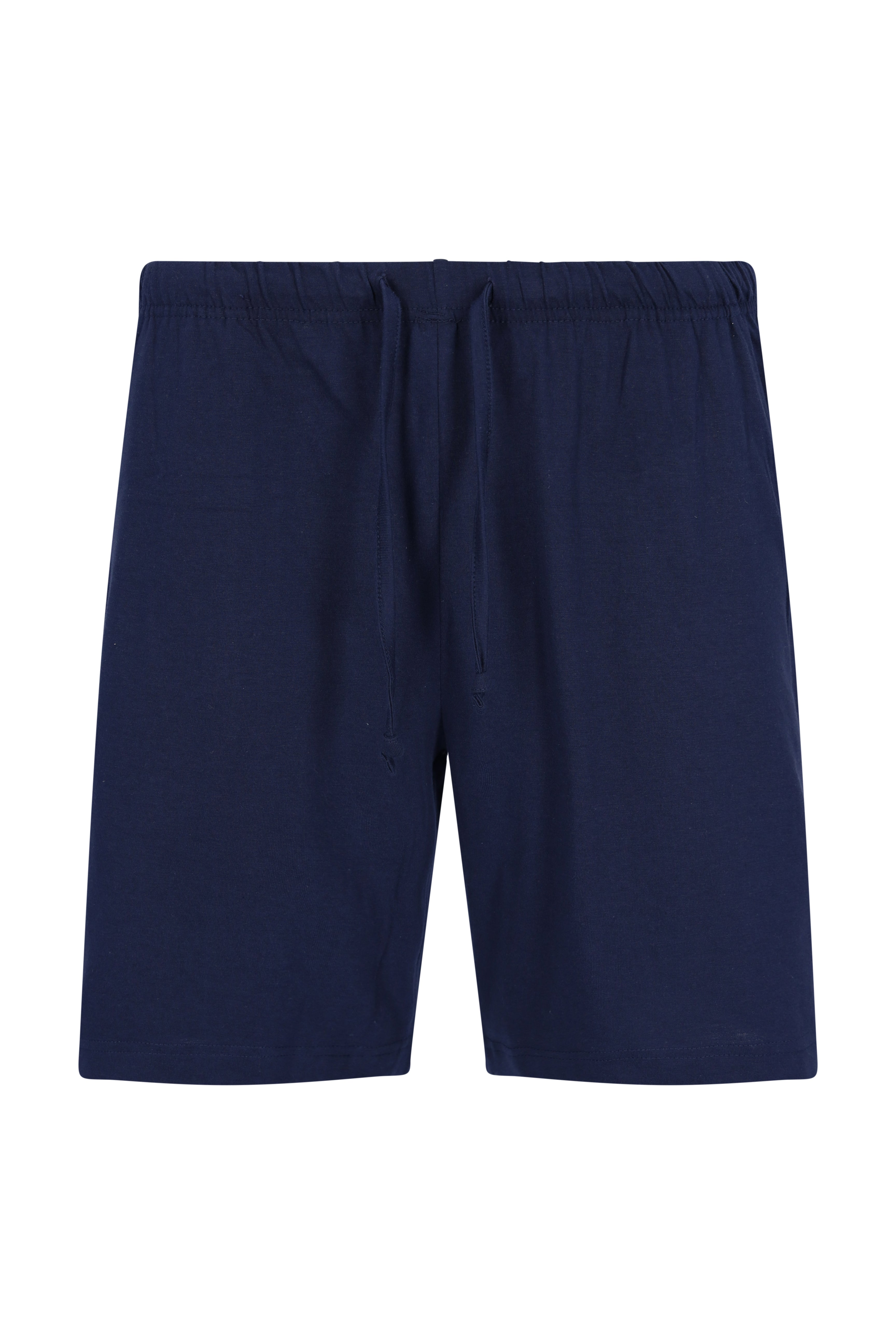 Navyblaue Herren Schlafanzug Shorty Klima-Light Shorts mit Kordelbund