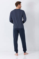 Herren Schlafanzug mit Bündchen Premium Cotton