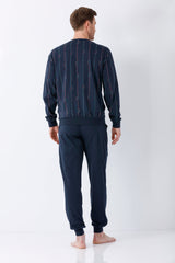 Herren Schlafanzug mit Bündchen Premium Cotton