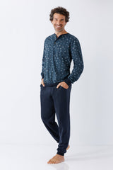 Herren Schlafanzug mit Bündchen Premium Cotton