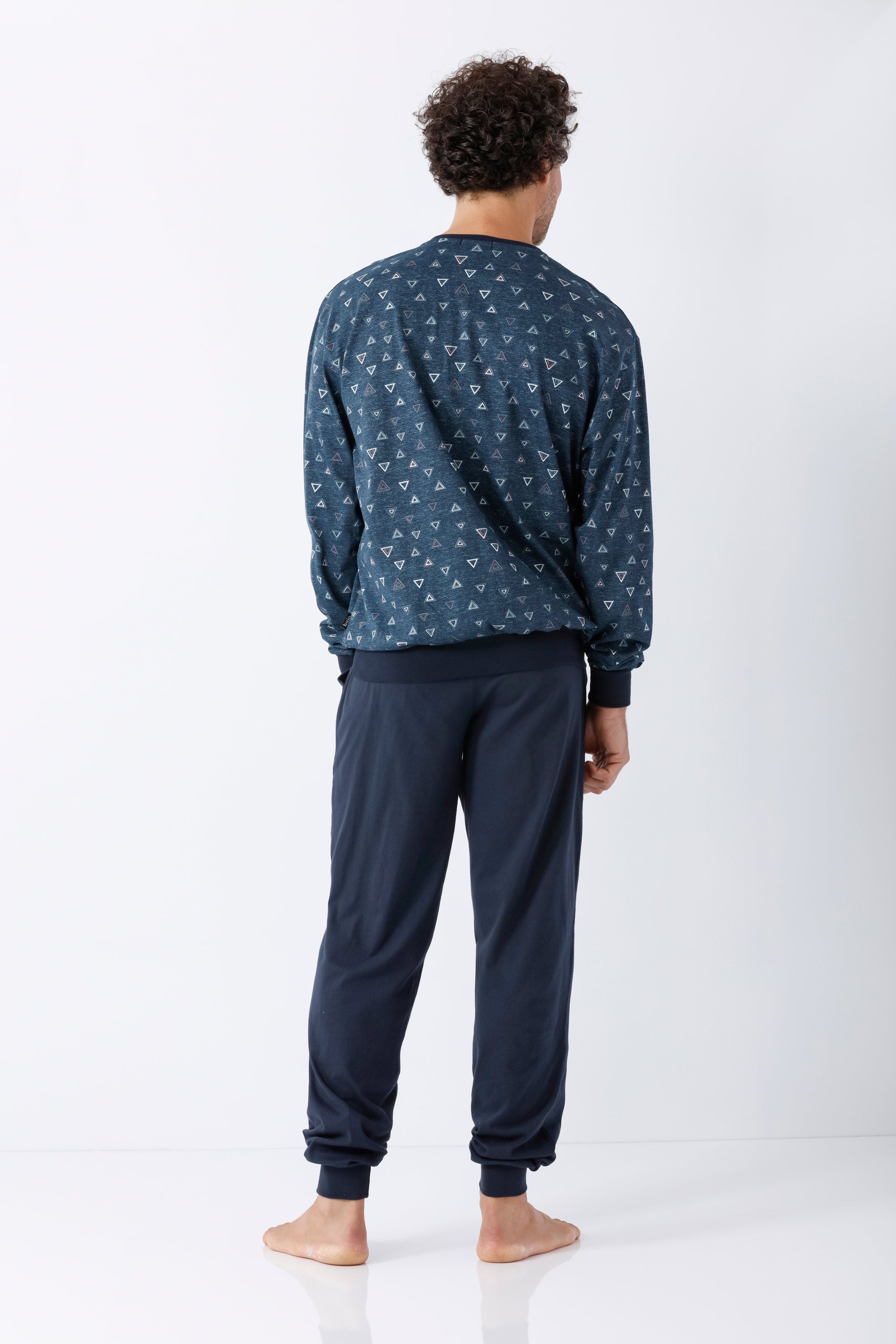 Herren Schlafanzug mit Bündchen Premium Cotton