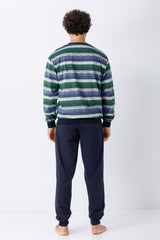 Herren Schlafanzug mit Bündchen Premium Cotton