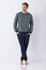 Herren Schlafanzug mit Bündchen Premium Cotton