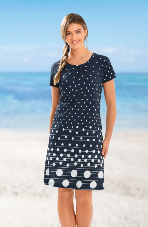 Strand-/Freizeitkleid mit Pünktchenmuster - 60138-609-S - Hajo Mode