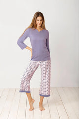 7/8 Schlafanzug Premium Cotton/Tencel - 46121-733-36/38 - Hajo Mode