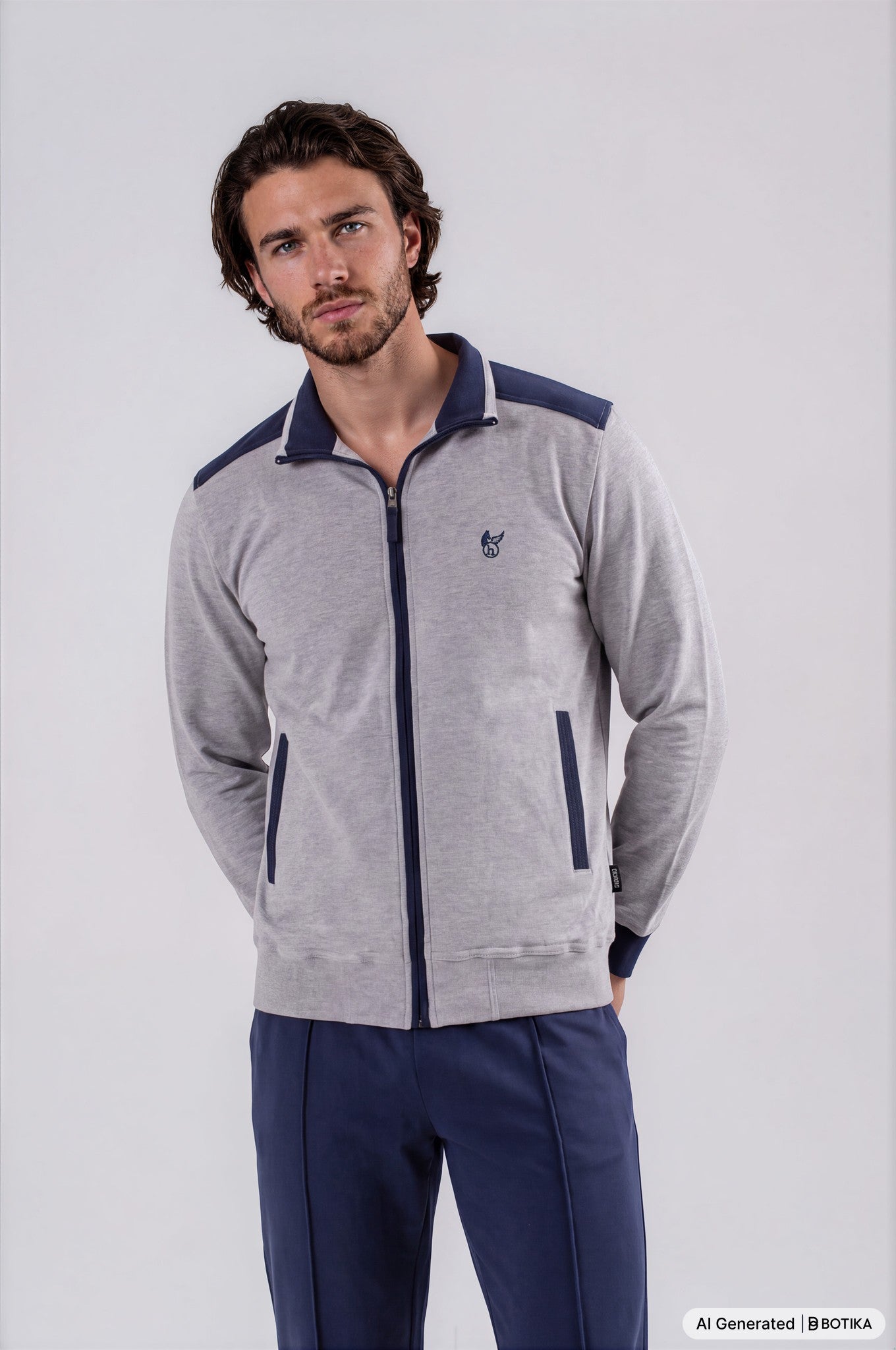 Herren Homewear Jacke, Klima-Komfort
