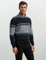 Sweatshirt in Blockstreifenverlauf (garngefärbt) - stay fresh-Qualität - Hajo Mode