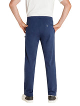 Navyblaue basic sweathose mit zugbandbund und seitentaschen aus bequemem material für sport und freizeit