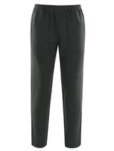 Dunkelgraue slim-fit sweathose basic sweathose stay fresh mit elastischem bund und dezenter struktur