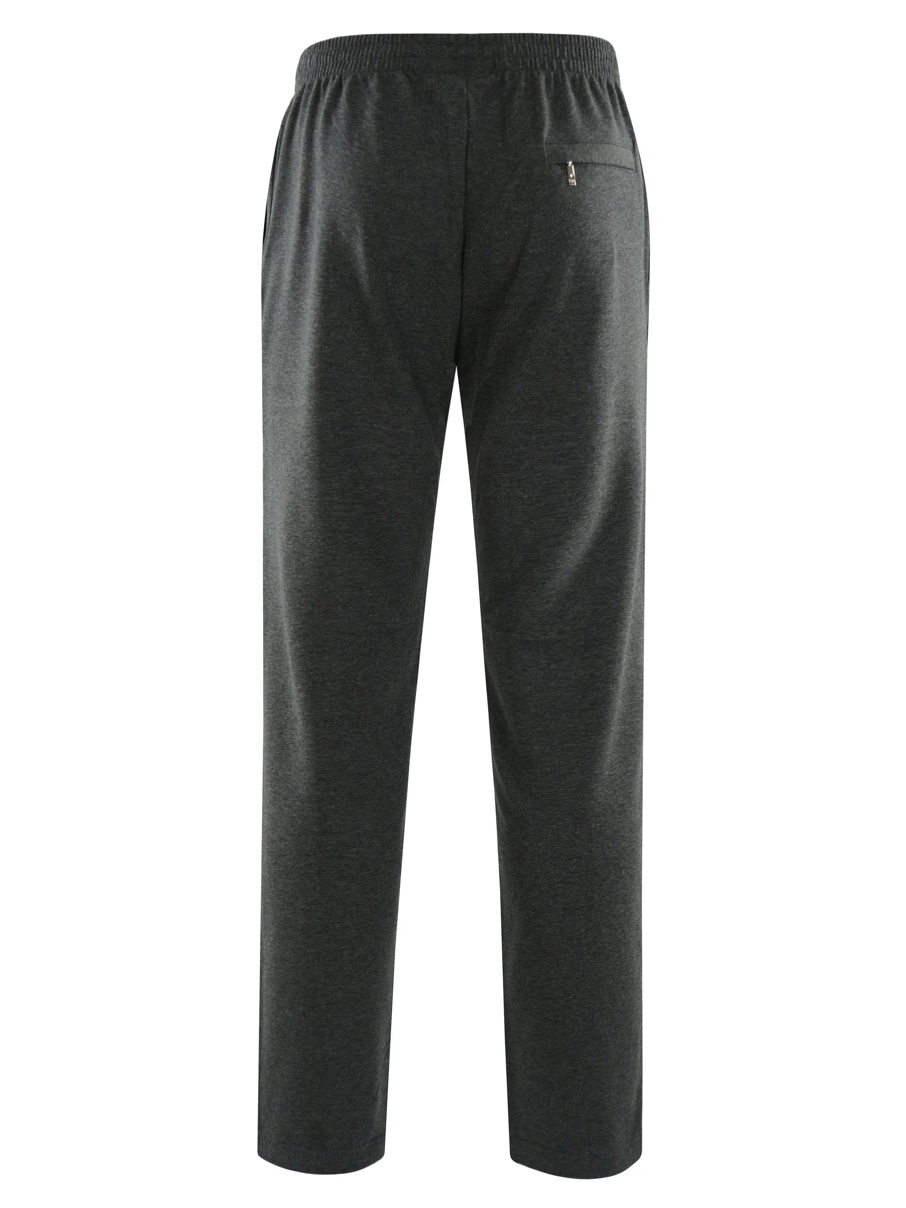 Dunkelgraue Basic sweathose stay fresh aus baumwolle mit elastischem bund und kleinem logo auf der rückseite