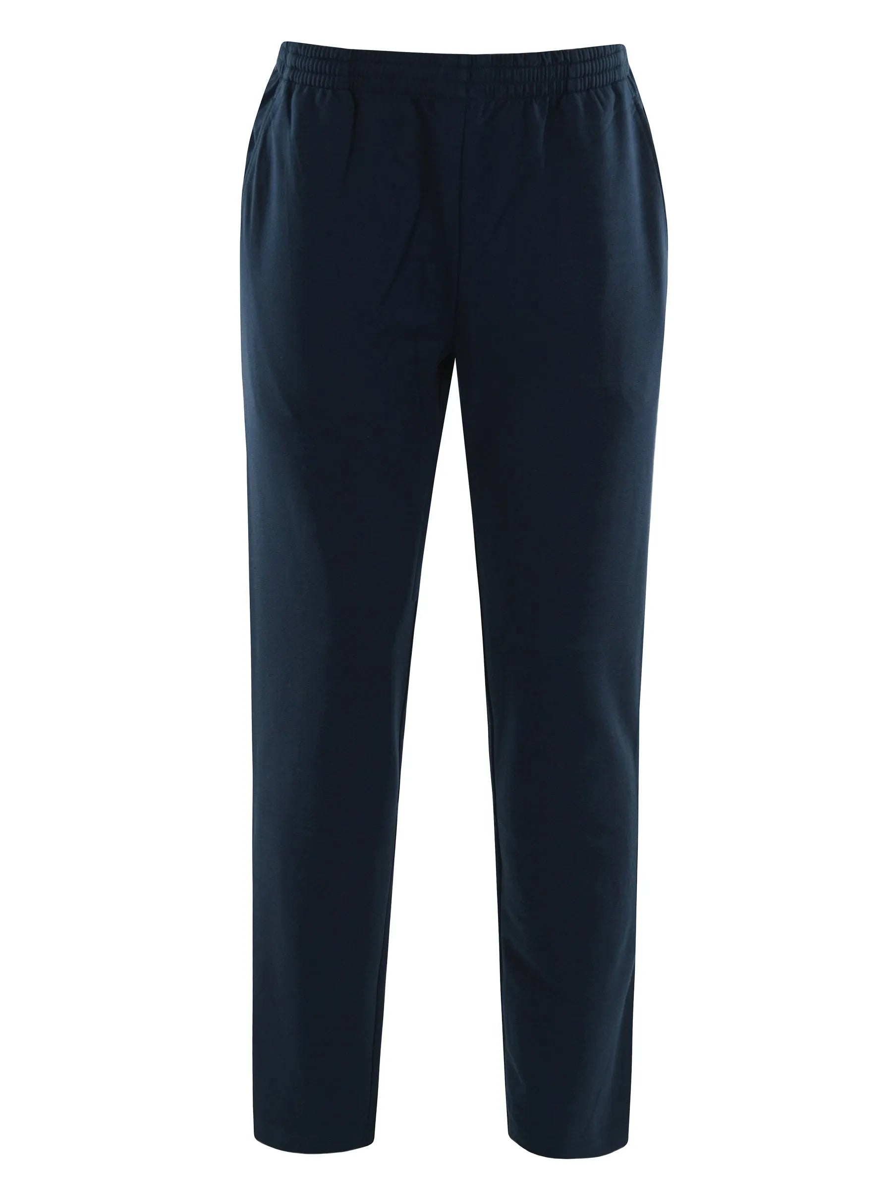 Dunkelblaues, schlank geschnittenes basic sweathose stay fresh mit elastischem bund aus atmungsaktivem material
