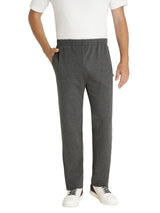 Dunkelgraue melierte basic sweathose stay fresh mit relaxed fit und elastischem bund