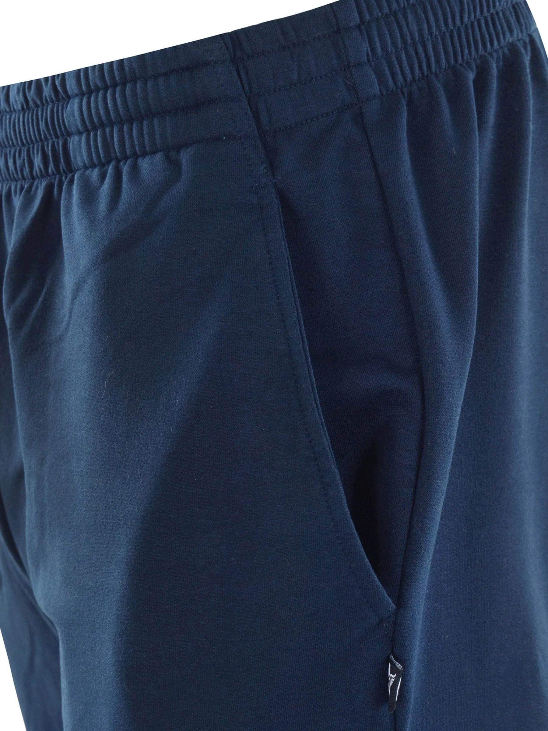 Navyblaue Basic sweathose mit elastischem bund und seitentaschen aus atmungsaktivem material für sportliche aktivitäten