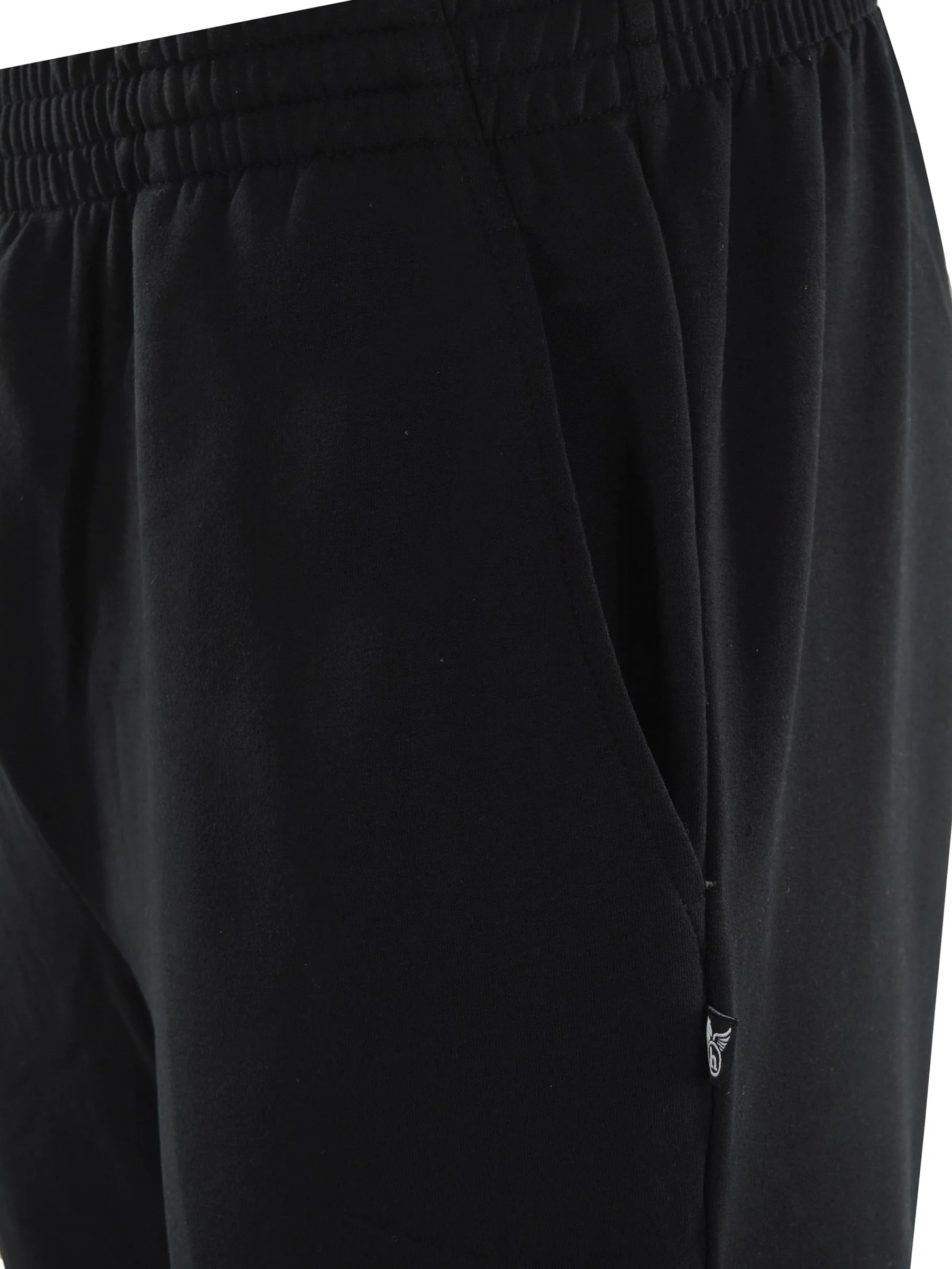 Basic sweathose stay fresh schwarze atmungsaktive sportliche sweatpants mit elastischem bund und kleinem weißem logo