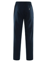 Basic sweathose stay fresh in dunkelmarineblau mit elastischem bund und kleiner reißverschlusstasche hinten rechts