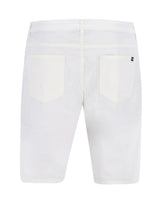 Weiße Billabong Boardshorts mit Seitentaschen und kleinem Logo auf dem Rücken.